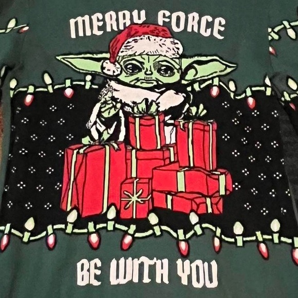 Green Star Wars Yoda Christmas sweater #StarWars #Christmas - Picture 3 of 5